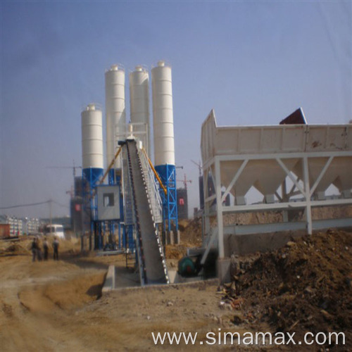 Small belt type HZS25 concrete batching plant